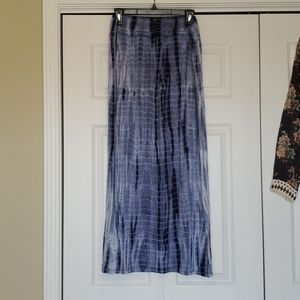 LOFT blue tie dye maxi skirt size - large